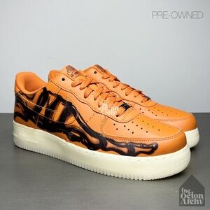Size 11 Nike Air Force 1 Low 'Orange Skeleton' CU8067-800 Pre-Owned